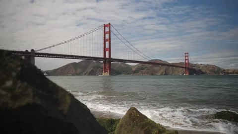 Slow motion Golden Gate Bridge Stock Footage 301710037