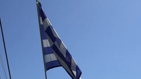 Slow motion Greek flag Video stock 87566549