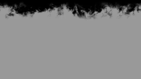 Slow motion grey smoke rising to fill black background for transition. Vídeos de archivo 337443781