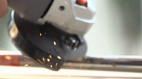 Slow Motion Grinder Side Angle Stock Footage 35364115