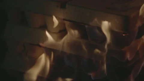 Slow Motion Groceries on Fire Видео 231330138