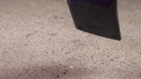 Slow motion hammer shatter destruction calculator impact economy Stock Footage 145880965
