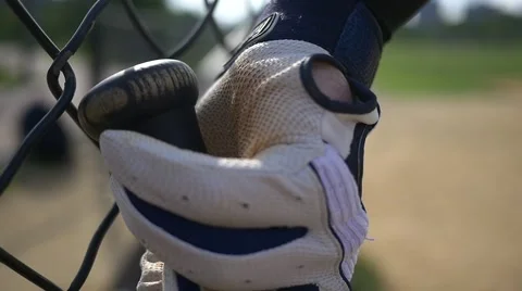 Slow-Motion Hand Grabbing Baseball Bat Stock Footage 52616328