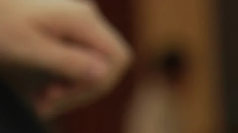 Slow Motion Hand Holding Chalk Stock Footage 22322493