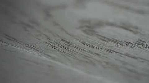Slow motion handheld shot of white oak board closeup Stock Footage 163951074