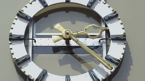 Slow motion hands clock turning close up Stock Footage 57327160