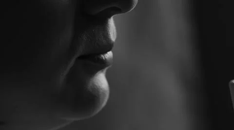 Slow motion HD RAW video of woman drinking coffee Stock Footage 58691472