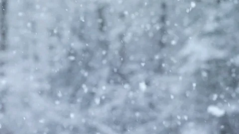 Slow motion heavy snowfall 库存影片 89726839