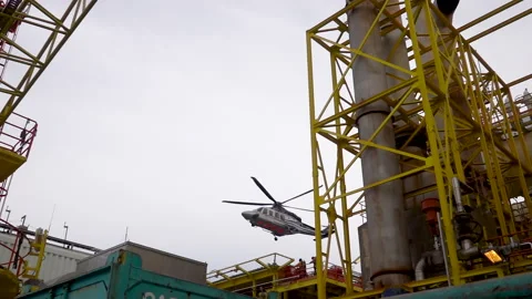 Slow Motion Helicopter Take Off. Stock Footage 157110212