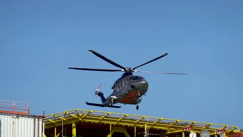 Slow Motion Helicopter Take Off. Stock-Footage 158159076