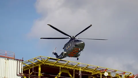 Slow Motion Helicopter Take Off. Stock-Footage 159130956