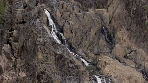 Slow motion high angle shot of barron falls at barron gorge in kuranda Stock Footage 223418396