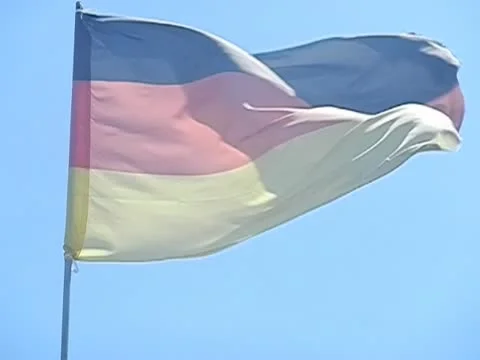 Slow motion, high speed camera, german flag Stock Footage 12036001