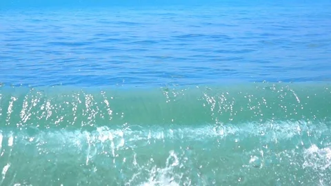Slow motion high wave of sea on beach. It beautiful beach in Phuket Thailand Stock Footage 83600102