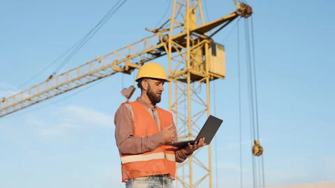 Slow motion highlights of construction workers collaborating on site Stock Footage 303230109