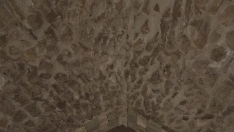 Slow Motion Historical wall decor brics view of Shusha Stock Footage 240726012