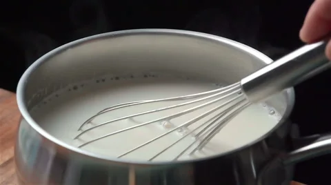 Slow motion of hot milk Stock Footage 47080285