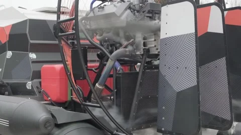 Slow motion of hovercraft engine Video stock 180609206