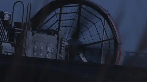 Slow Motion Hovercraft Propellor Stock Footage 47459455