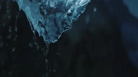Slow Motion Ice Dripping on Knik Glacier Stock Footage 169540402