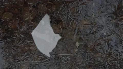 Slow motion ice falling and smashing apart Stock Footage 146265735