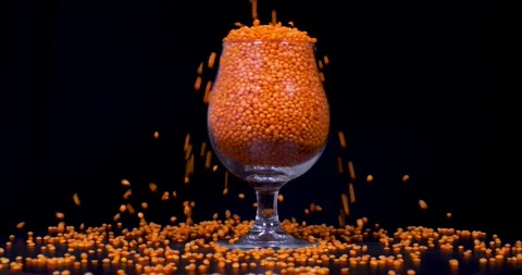Slow Motion Image of Red Lentil Stock Footage 330336110
