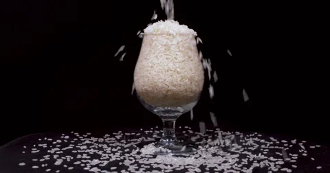 Slow Motion Image Of Rice Grains Stock Footage 332424097
