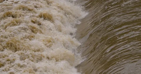 Slow Motion Image of Stream Floods Stock Footage 332156725