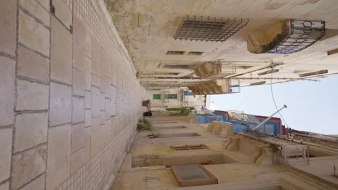Slow motion Inception Vortex Shot of old town Birgu in Malta Stock Footage 240537685