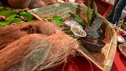 A slow motion Indian Marathi wedding Ceremony Stock Footage 294681801