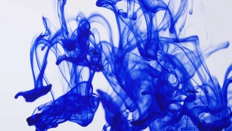 Slow motion ink in water fluid background Stock Footage 107979429