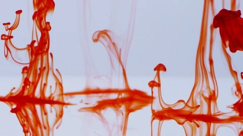 Slow motion ink in water fluid background Stock Footage 107980252