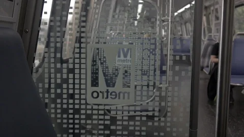 Slow Motion Interior of DC Metro Car Stock Footage 106207507