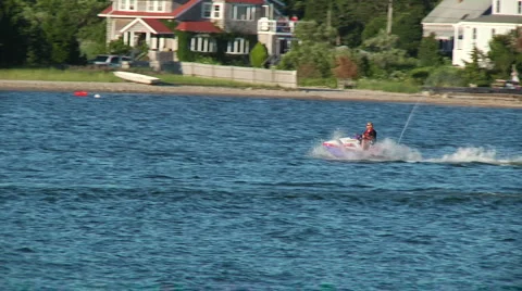 Slow Motion Jet Ski Stock Footage 888537