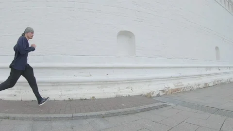 Slow motion jog. Stock Footage 135985250