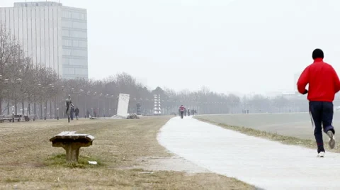 Slow motion jogging Video stock 1180967