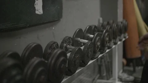 Slow Motion Lady Workout Stock Footage 83603602