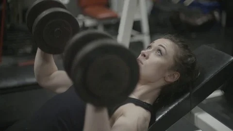 Slow Motion Lady Workout Stock Footage 83603728