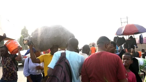 Slow motion in Lagos Stock Footage 124236056