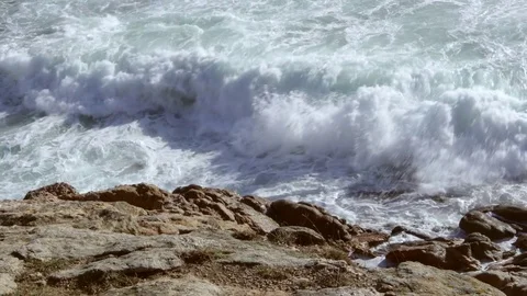 Slow motion landscape of Costa Brava Coast in Calonge, Spain. Stock Footage 72559576