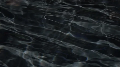 Slow motion of lattice pattern of refracted and reflected sun shine in water Stock Footage 99144930