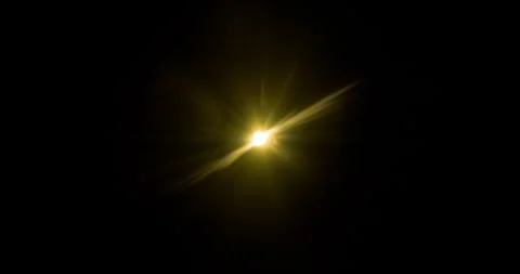 Slow motion of lens flare isolated on black background. Anamorphic lens. Stock Footage 335508407