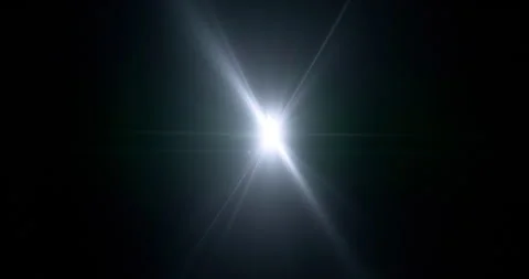 Slow motion of lens flare isolated on black background. Anamorphic lens. Stock Footage 335508471