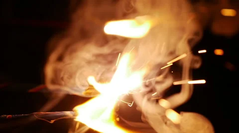 Slow Motion Lighting Sparklers Stockbeeldmateriaal 39983577