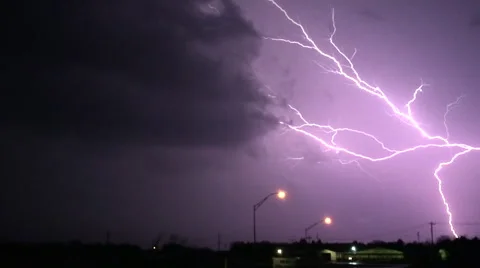 Slow Motion Lightning Accumulation Stock Footage 49730860