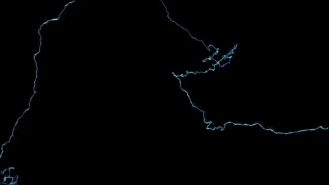 Slow Motion Lightning Organic Branching Tendril Compositing Element On Black Stock Footage 339696859