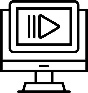 Slow Motion Line Icon Design Stock Illustration