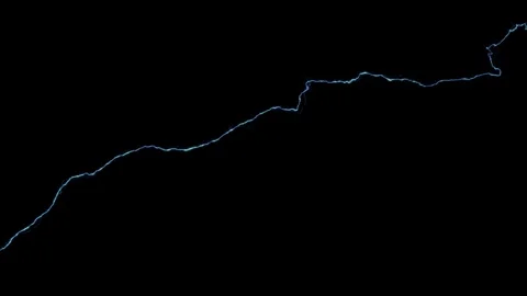 Slow Motion Linear Electric Arc Atmospheric Layer On Black Background Stock Footage 337776773