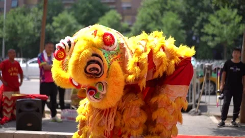 Slow motion Lion Dance A Stock Footage 151157927