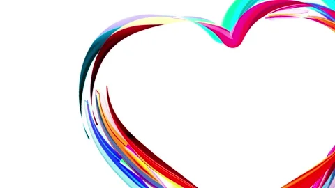 Slow motion liquid ink splash forming Shape of Heart on white background. Stock Footage 101671104